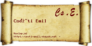 Csóti Emil névjegykártya