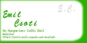 emil csoti business card